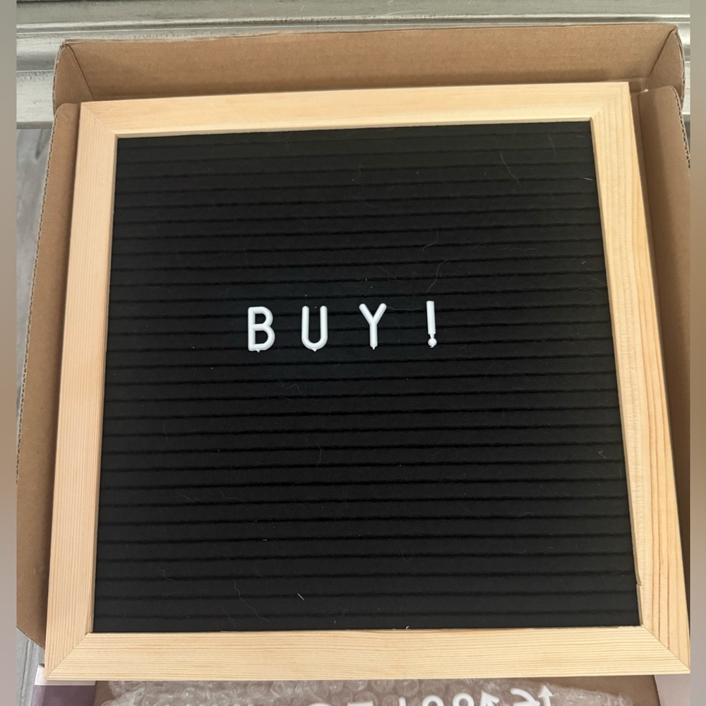 Black Felt Letter Board with Wooden Frame by XO, Sienna